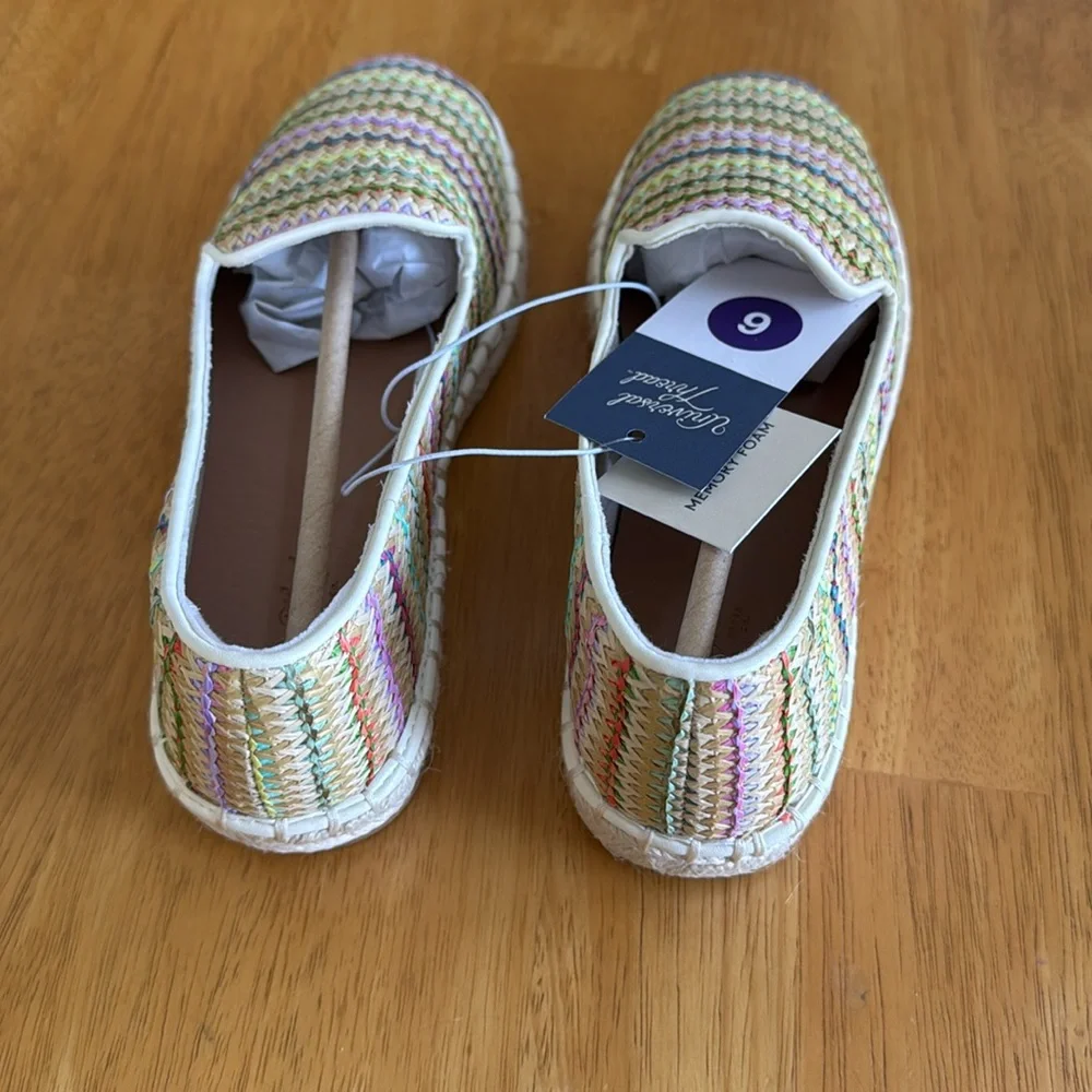 ✋NWT Women's Skipper Striped Espadrille Memory Foam Vacation Cruise Summer
